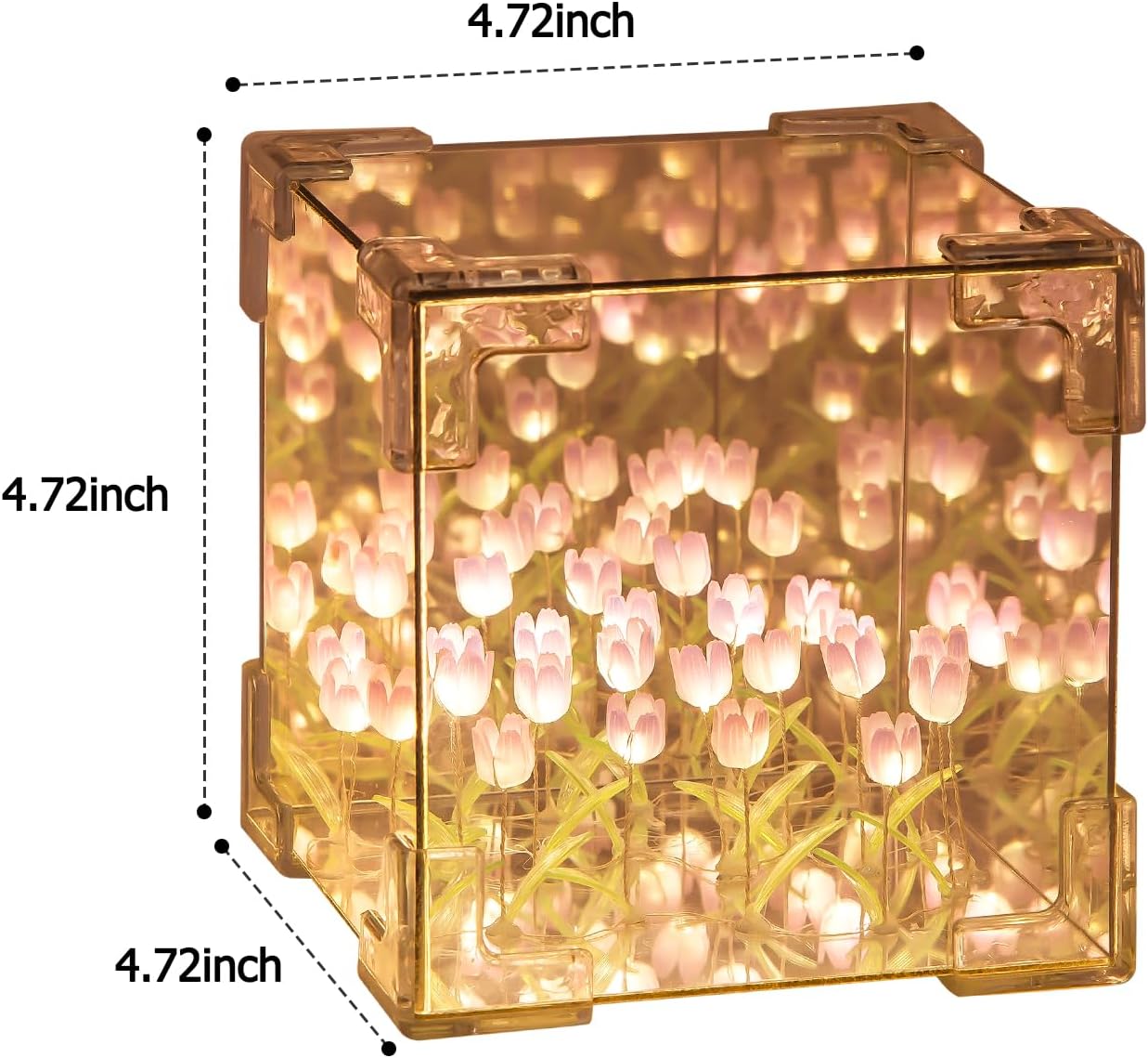 Tulips Cube Mirror Lamp